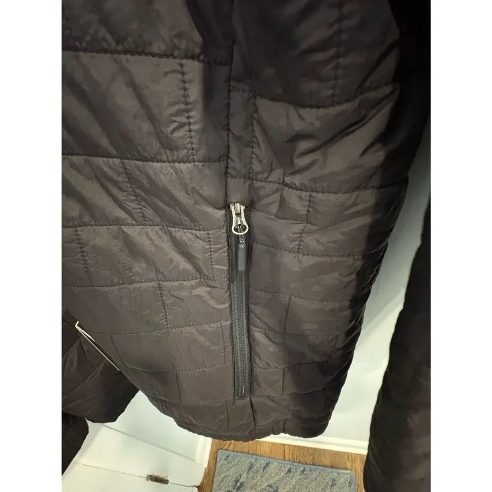 Mercedes Men's Quilted Hooded Puffer Jacket in Black